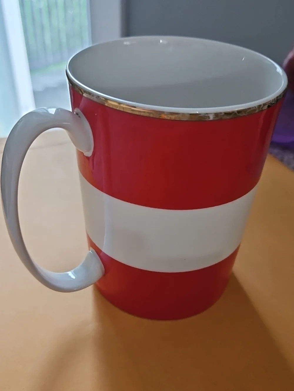 Kate Spade Be Dazzling Mug Red White Gold Spade Coffee Cup